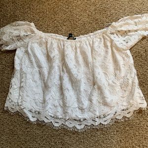 White Express Crop Top